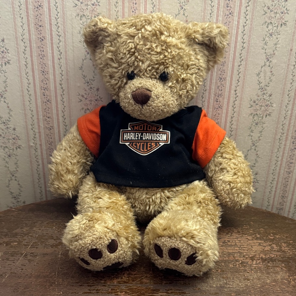 Build-A-Bear Black and Orange Harley Davidson Tee for Kids